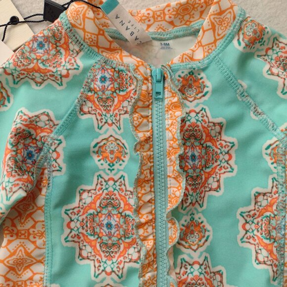 Cabana Life Infant 3-6M One Piece Bodysuit NEW UV Protection Swimwear - Picture 4 of 9